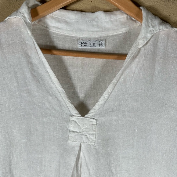 White Linen Blouse - Picture 5 of 7